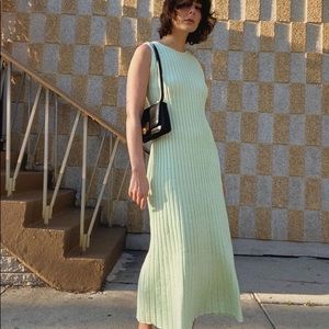 COS neon green Sleeveless Organic Cotton Dress